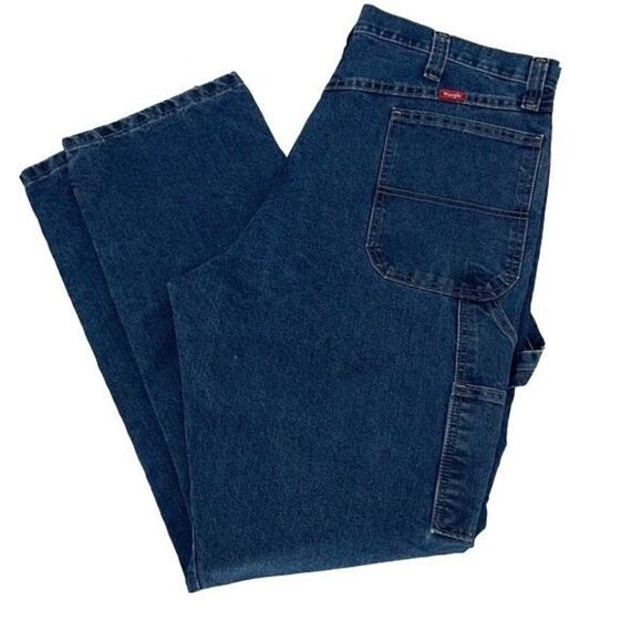 Wrangler Mens Straight Jeans Original Fit Medium Wash 94LSWDV Blue Size 38x34 - Picture 5 of 6